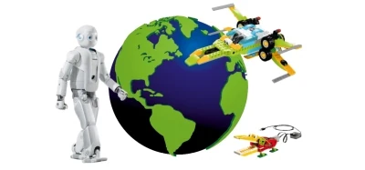 Robotyka i konstrukcje z klocków — ilustracja edukacyjna